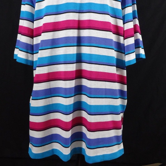 VTG Ms Blake by Devon Henley Style Striped V-Neck - Picture 5 of 8